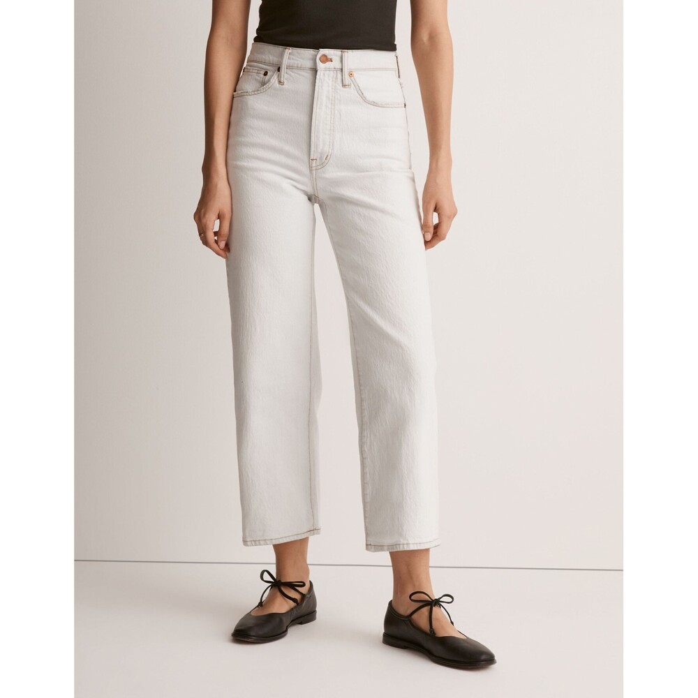 Madewell Perfect Vintage Wide-Leg Crop Size 28 in Edmunds Light Blue Wash Jeans